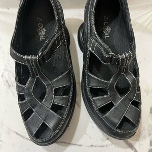 Black Z-Coils Mary Jane’s Size 8 Strappy with Velcro on side Sandals